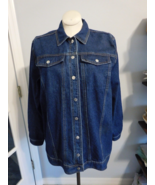 AVON Vintage 80&#39;s Denim Blue Jean Jacket Sz LG Trucker Style 100% Cotton... - £35.31 GBP