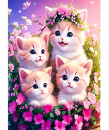 DIY 5D Diamond Painting Kits for Adults Diamond Art Cute Flower Cats]\ 1... - £7.74 GBP