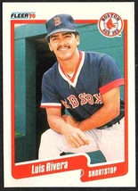 Boston Red Sox Luis Rivera 1990 Fleer Baseball Card #285 nr mt - $0.50