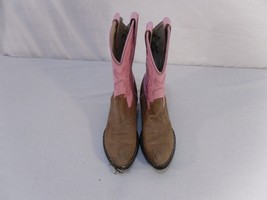Old West Women&#39;s Size 6.5 Boots Pink and Tan Showing some Wear and Tear ... - £12.70 GBP