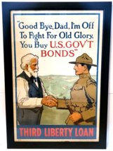 1917 I&#39;m Off To Fight For Old Glory  - Third Liberty Loan World War 1 Poster WW1 - £141.60 GBP