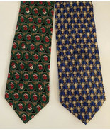 Lot of 2 Valentino Neck Ties 100% Silk Made in Italy Multicolor Elegant - $407.90 MXN
