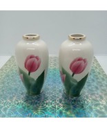 Vintage Japan OTAGIRI Royal  Floral Pattern &amp; Gold Trim Mini Vases 4&quot; - $16.24 CAD