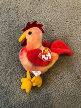 Ty Beanie Baby - Strut The Rooster DOB March 8, 1996 New with Tag - £7.41 GBP