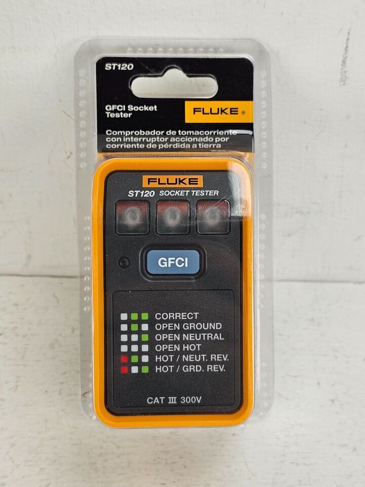 Fluke ST120 GFCI Socket Tester without Beeper  Electrical Outlet Tester - $14.80