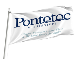 Pontotoc City and County, Mississippi Flag,Size -3x5Ft / 90x150cm, Garde... - £23.73 GBP