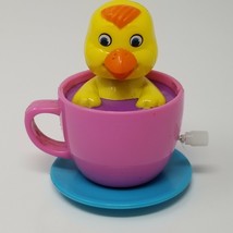 Wind Up Chicken Tea Cup Toy Vintage 1980s Plastic  - £8.91 GBP