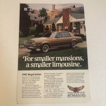 1982 Buick Regal Sedan Vintage Print Ad Advertisement pa10 - £6.19 GBP