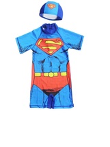 Kid Swimwear Superhero One Piece Boy Cartoon  Children Sport UPF50+ Beachwear  - £18.42 GBP
