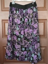 Lularoe Lola Fully Lined Floral Skirt Women&#39;s Size 2XL - $14.85