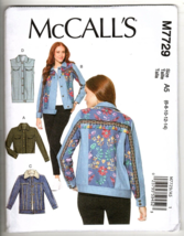 McCall&#39;s M7729 6 to 14 Misses Button Front Jacket and Vest Sewing Pattern - $14.81