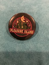 Vintage Walt Disney World Pleasure Island Pin Back Button 3&quot; Black Funme... - $7.92