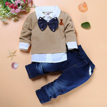 Baby Boys Clothing Autumn Winter Long Sleeve + Jeans Costume For Boys Set - £10.20 GBP