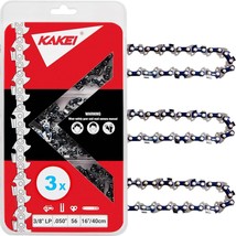 KAKEI 16 Inch Chainsaw Chain 3/8 LP Pitch, 050 Gauge, 56 and - £31.76 GBP