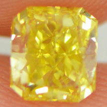 Radiant Shaped Diamond Loose Fancy Yellow Color 1.39 Carat VS2 Natural Enhanced - £1,087.18 GBP