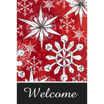 Toland Home Garden 1010141 Snowflake Salutations Winter Flag, 28x40 Inch, Double - £25.27 GBP