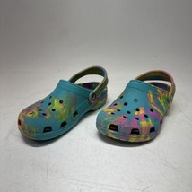 Crocs Kids Classic Marbled Clog Size J 3 Tie Dye Shoes 206838 - £22.11 GBP