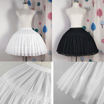Adjustable Petticoat Crinoline Short Pettiskirt Pannier Lolita Dress Cos... - £12.75 GBP