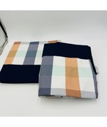 Carousel Designs Curtains Blackout Panels Baby Plaid Blue Green Orange Bedroom