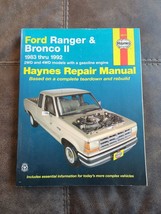 Haynes Repair Manual 36070 Ford Ranger And Bronco II  1983 thru 1992 Sof... - $14.24
