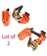 TWO Ratchet Tie Down Strap 2&quot; x 20 ft Heavy Duty Flat Hook Flatbed Cargo... - $845.07 MXN