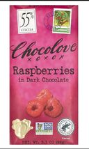 Raspberries in Dark Chocolate, 55% Cocoa, 3.1 oz (88 g) - $2.92