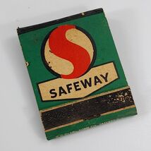 Vintage Safeway Grocery Store Matches matchbook Food is first green adve... - $4.00