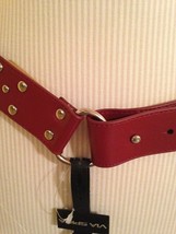 Via Spiga Women&#39;s Belt Maroon Studded Leather Lined Belt Size Medium NWT $50 - £24.65 GBP