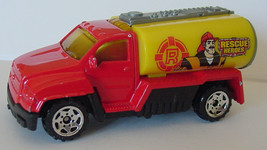 Matchbox Rescue Heroes Fire Tanker Truck Die Cast 2001 Red Loose Htf - £11.59 GBP