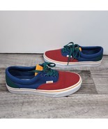 Vans Era Size M 6.5 W8 Color Block Blue Red Green Skate Shoes Lace Up Lo... - $32.69