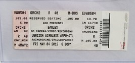 Eagles / Glenn Frey / Joe Walsh - Original 2012 Unused Whole Full Concert Ticket - £11.79 GBP