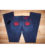 NWT Rock &amp; Republic ROCK THE CURE Kasandra Red Crown Jeans in Confession... - £78.88 GBP