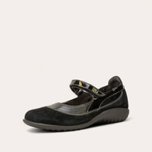 Naot women&#39;s kirei mary jane shoes - medium Black Madras/black Suede/black - £107.73 GBP