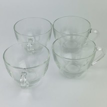 Arcoroc France glass Tea / Espresso Cups set of 4 Vintage clear 4 oz demitasse - £17.01 GBP