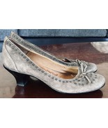 Sofft Womens Kalliope Pump Size 7 Taupe Suede Studded Low Heel Dress Sho... - $494.76 MXN