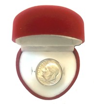 Funny Redneck Valentine DIME-IN-RING Hillbilly Engagement Gag Gift-RED H... - $10.75