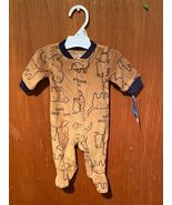 Carter's Boy's Brown Dog Fleece Zippered Front Preemie *NEW* jj1 - $11.99