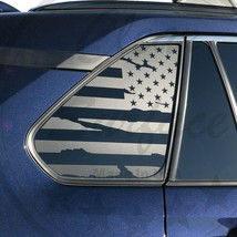 Fits 2019-2022 Toyota Rav4 Quarter Window Distressed American Flag Decal Sticker - $26.99