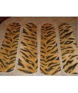 CUSTOM~ CEILING FAN w/ JUNGLE CAT SAFARI TIGER STRIPE DESIGN - $118.75