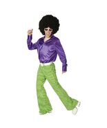 Mens Shakin Groovin Costume Purple Shirt 70s Hippie Disco Saturday Night... - $26.29 CAD
