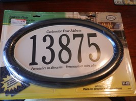 Hy-Ko Address Plate Black Oval 15.25&quot; x 9.5&quot; with  Self-Adhesive 4&quot; Numbers - £18.77 GBP