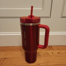 Starbucks + Stanley Holiday 2023 Collab (40 oz) Red Tumbler Mug IN HAND NEW - £316.99 GBP