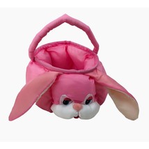 Pink Easter Bunny Plush Character Easter Basket Floppy Ears Parachute Nylon - £14.24 GBP