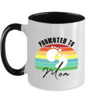 Mom Mugs Promoted To Mom Black-2T-Mug  - £16.04 GBP