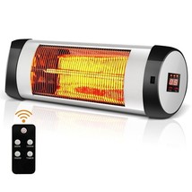 1,500 Watt 3 Mode Wall-Mounted Electric Infrared Heater with Remote Control - £167.04 GBP