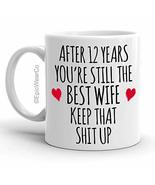 12 Year Anniversary Coffee Mug for Her, 12th Wedding Anniversary Cup For... - $14.95