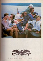1985 Perry Ellis Sexy Original Vintage Fashion Print Ad Group Photo 1980s - £4.71 GBP