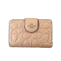 COACH Women's Folding Wallet Card Wallet Canvas Pocket (Tabby Aproicot) - $69.00