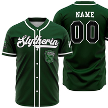 Harry Potter Slytherin Custom Baseball Jersey Personalized Gift for Kid ... - $26.99+