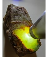 Icy Ice Light Green 100% Burma Jadeite Jade Rough Stone # 484 gram # 242... - $4,500.00